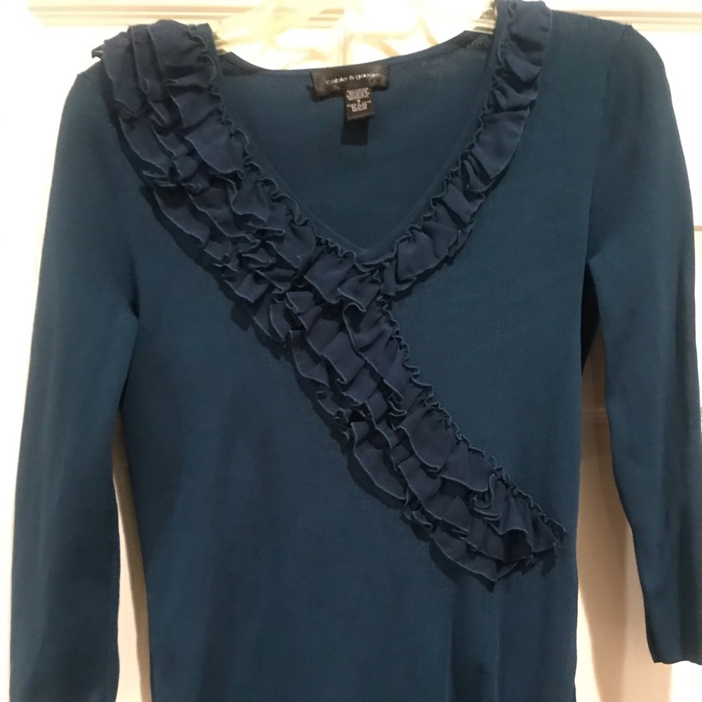 Top with ruffles